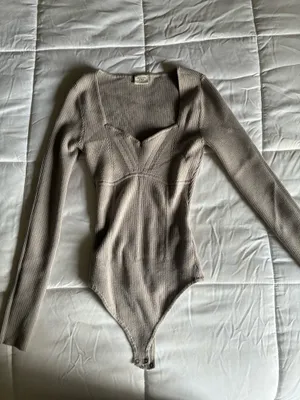Abercrombie taupe sweetheart sweater bodysuit thumbnail 2