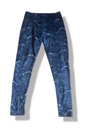 Women’s Gray Snakeskin Pattern Cotton Leggings Size Medium thumbnail 1