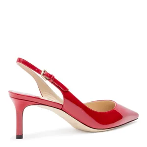 Jimmy Choo Erin 60 slingback kitten heel pumps in red patent leather thumbnail 3