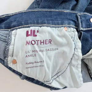 Mother Denim Mid Rise Dazzler Ankle Size 26 Nothing Between Us Blue Stretch thumbnail 5