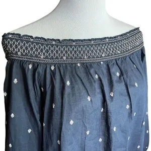 Womens Abercrombie & Fitch Boho Off Shoulder Embroidered Detail Top - Sz M thumbnail 2
