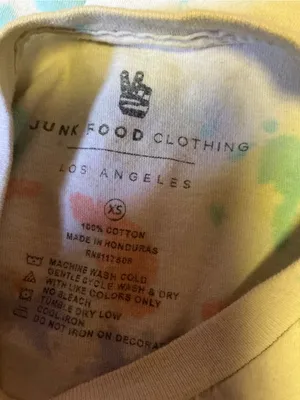 Junk Food Grateful Dead Dancing Bears Earth Tie Dye Graphic Tee XS 100% Cotton thumbnail 2