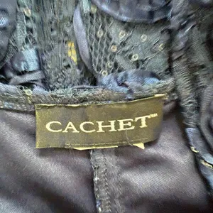 Cachet Dark Blue 2pc Formal Jacket Tank Soutache Sequin Rhinestone Clip 6 thumbnail 14