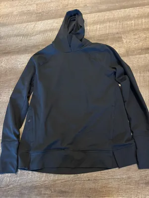 Aerie Offline Black Hooded Pullover Sweatshirt thumbnail 1