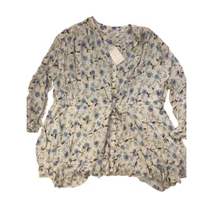 NWT Free People Dress Sz M Mini Flower Fields Ivory Floral Long Sleeve Boho $128 thumbnail 3
