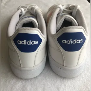 Adidas Cloudfoam Advantage Shoes Womens 9.5 White Peach Casual Sneakers thumbnail 6