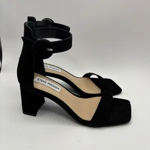 Steve Madden Women Reverie Ankle Leather Square Toe‎ Sandals shoes sz 6M thumbnail 4