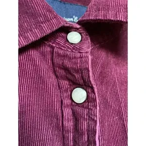 American Eagle Corduroy Button‎ Shacket Granola Girl Preppy Indie Easter Spring thumbnail 5
