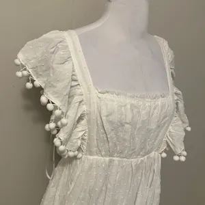 Lulus Chasing Summer White Swiss Dot Tie Back Maxi Dress thumbnail 9