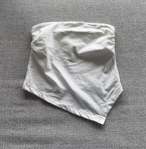 Intimately Free People White Handkerchief‎ Hem Tube Top Strapless Crop Top Small thumbnail 1