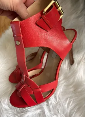 Guess heels orange coral color size 6.5 about 4 inch heel thumbnail 1