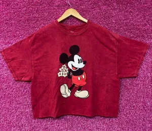 Disney Mickey Mouse Mineral Wash Crop Top size XL thumbnail 1