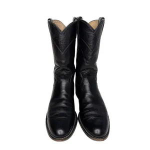 Justin Black Leather Western Boots Size 5.5 thumbnail 2