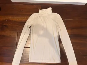 Madewell White Ribbed Turtleneck thumbnail 2