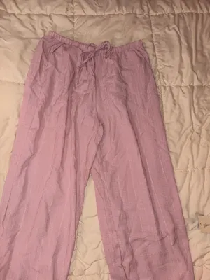 Pink linen pants Size M thumbnail 1