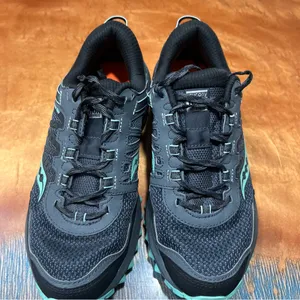 Saucony Excursion TR13 Trail Running Shoes size 8W gray black teal thumbnail 4