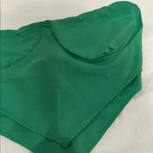 Tiger Mist Green Strapless Top thumbnail 2