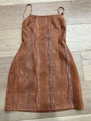 Urban Outfitters Metallic‎ Rust Snake Print Mini Dress thumbnail 1