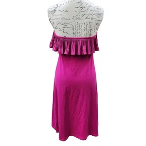 Seafolly Fuschia Strapless Ruffle Chest Coverup‎ Dress Small thumbnail 3