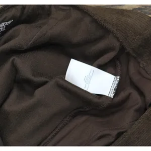 Lands' End Womens Sport Knit High Rise Corduroy Leggings Rich Coffee Brown PL thumbnail 4