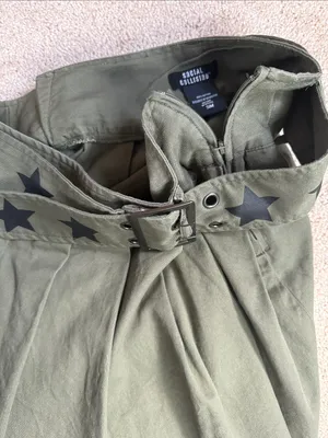 Hot Topic Social Collision Olive Green Grommet Pleated Low Rise Mini Skirt thumbnail 7