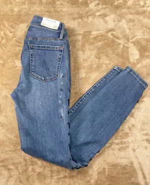 NWT PacSun Medium Blue lace up Side Skinny Jeans size 22 thumbnail 1