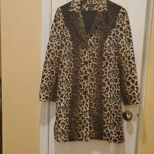 INC International Concepts Animsl Print coat Size M thumbnail 4