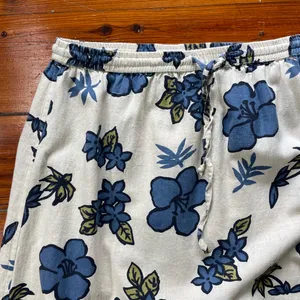 Vintage Zoey & Beth Hawaiian Floral Cotton Linen Maxi Skirt Medium💛 thumbnail 7