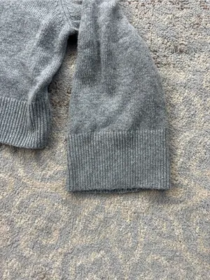 NIA YVONNE SWEATER Mock Neck Cropped Heather Gray Medium thumbnail 4