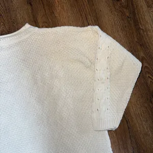 80s Cotton Forever Cream Chunky Knit Sweater USA 100% Cotton Women L Cottage VTG thumbnail 10