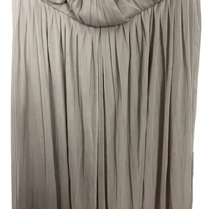 David's Bridal One Shoulder Strap Beige Maxi Dress Size 4 thumbnail 5