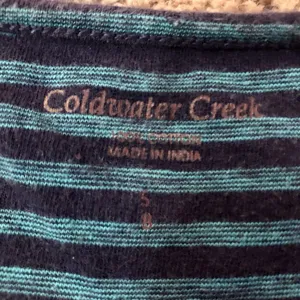 Coldwater Creek Striped Top Womens S8 Used Blue thumbnail 9