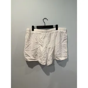 Universal Thread Drawstring Shorts Womens XL White Linen Minimal Coastal Beach thumbnail 2