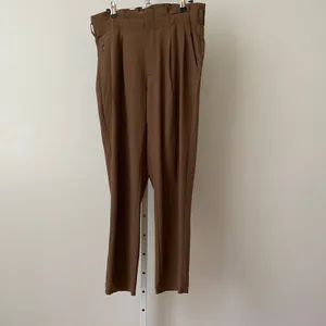 Athleta 4 Preppy Brown Skyline Plaid Pant II High Rise Tapered Trouser thumbnail 2