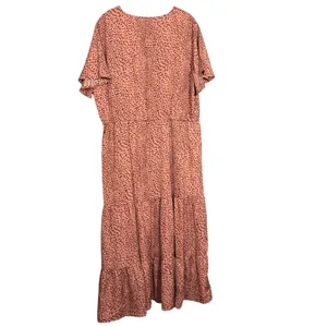Pretty Garden NWT Pink Animal Print Tiered Maxi Dress - XXL - Women's Plus Size thumbnail 8