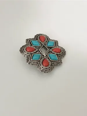 Avon Vintage 1993 Southwestern Brooch Necklace Pendant thumbnail 3