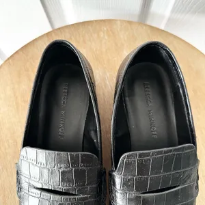 Rebecca Minkoff Pacey Croc Embossed Leahter Pointed Menswear Loafers Shoes 5.5 thumbnail 9