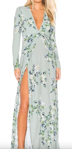 FLYNN‎ SKYE Kate Wrap Maxi Dress Sz Small thumbnail 1