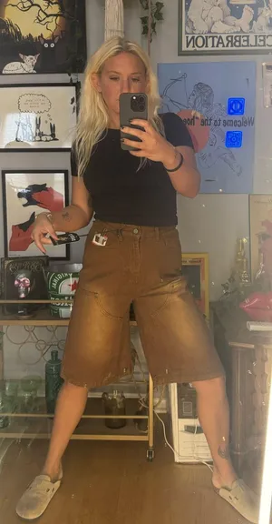 Dart Dist A1 marlboro red jorts Brown Size XS thumbnail 1