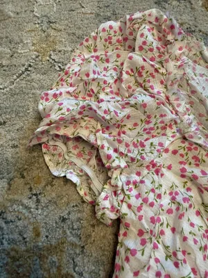 Front Tie Floral Sky to Moon Top thumbnail 3