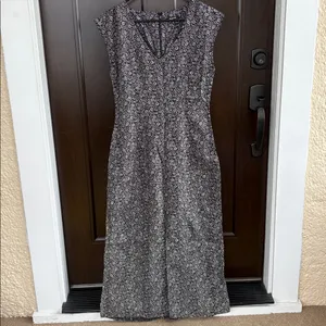 EUC Madewell Cap Sleeve V Neck Midi Dress Floral Cupro Blend Size 4 Retail $128 thumbnail 5