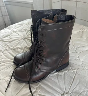 Steve Madden Troopa Brown Leather Boots thumbnail 6