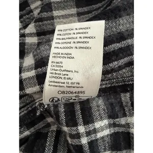Free People We The‎ Free Indigo Skies White/Black Plaid Shirt Women's Size Small thumbnail 14