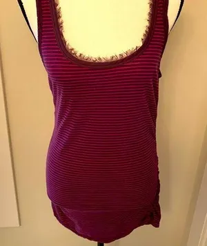 Caslon|| Deep purple/magenta long tank thumbnail 1