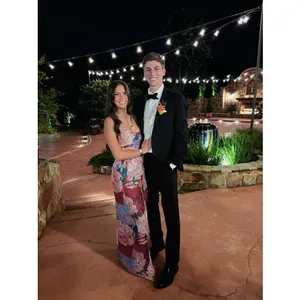 HUTCH Purple Pink Floral Drape Front Strapless Julietta Maxi Gown size 4 thumbnail 12
