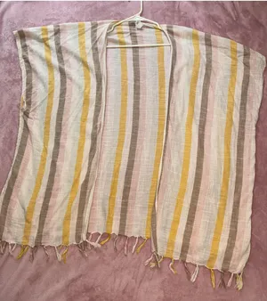 Aerie Striped Beach Cover-up Kimono with Tassel Hem One Size thumbnail 1