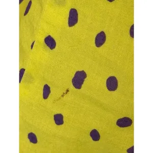 J McLaughlin Shirt Women 8 Yellow Purple Polka Dot Cotton‎ Collared Button Down thumbnail 8