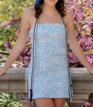 ZARA Blue and White Floral Mini Dress thumbnail 1