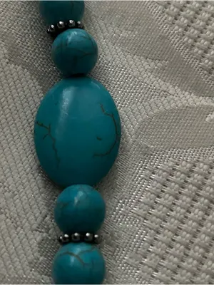 Paparazzi Necklace & Earrings Set Home Sweet Homestead Oblong Turquoise Pendant thumbnail 7