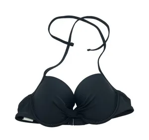 Aerie Bikini Top Push-Up Underwire Halter Padded Black 32B thumbnail 1